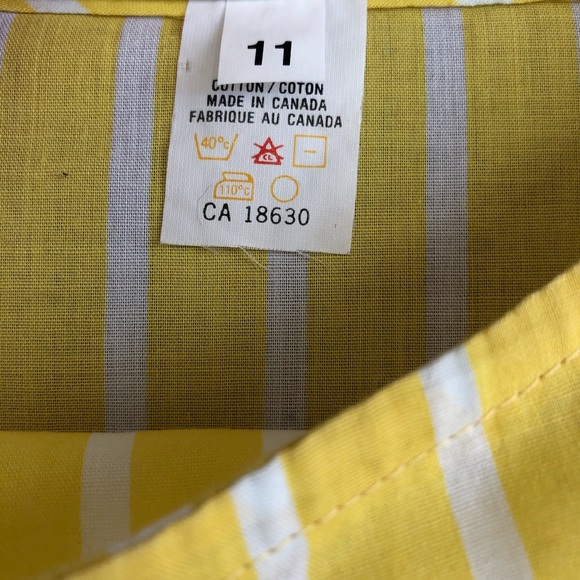 Vintage boxy cotton yellow and white stripe tank - Picture 9 of 9